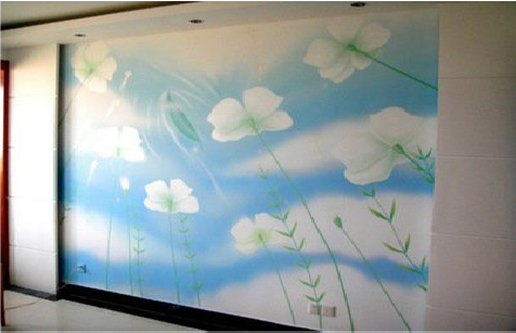 阜阳画墙绘怎么画好白云的蓬松感？