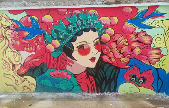 阜阳墙体彩绘-网红墙