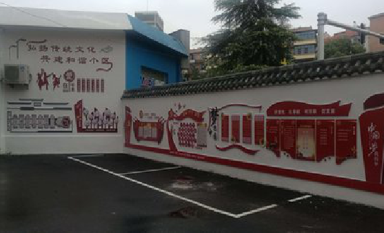 阜阳社区文化墙的创意设计。