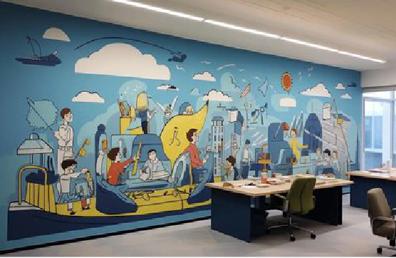 阜阳办公室墙绘的特点。