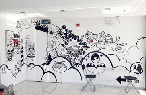 阜阳手绘墙并非传统涂鸦。